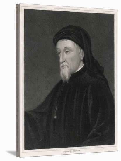 Geoffrey Chaucer English Poet Writer of the Canterbury Tales-J. Thomson-Stretched Canvas