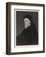 Geoffrey Chaucer English Poet Writer of the Canterbury Tales-J. Thomson-Framed Art Print