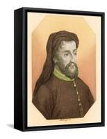 Geoffrey Chaucer, Father of English Literature-Science Source-Framed Stretched Canvas