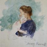 Watercolor of Mother and Child by Mary Cassatt-Geoffrey Clements-Premium Giclee Print