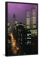 Geoffrey Clifford Purple Skies WTC Art Print Poster-null-Framed Poster