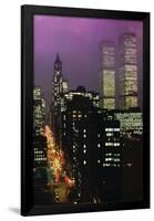 Geoffrey Clifford Purple Skies WTC Art Print Poster-null-Framed Poster