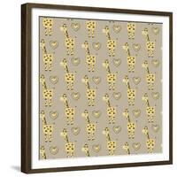 Geoffrey Giraffe-Joanne Paynter Design-Framed Giclee Print