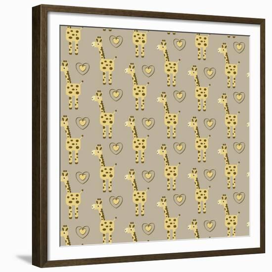 Geoffrey Giraffe-Joanne Paynter Design-Framed Giclee Print