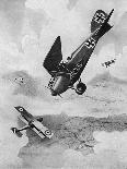 Italian Caproni Bomb-Carrying Biplane and Triplane 1917-Geoffrey Watson-Framed Stretched Canvas