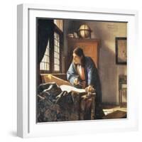 Geographer, 1669-Johannes Vermeer-Framed Giclee Print