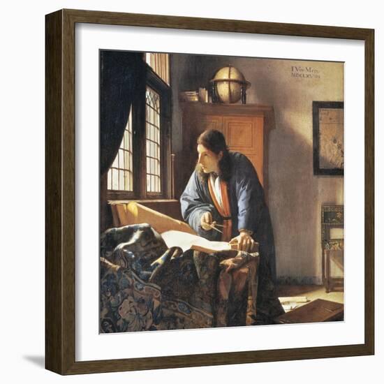 Geographer, 1669-Johannes Vermeer-Framed Premium Giclee Print