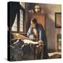 Geographer, 1669-Johannes Vermeer-Stretched Canvas