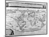 Geographic Chart of the World after the Deluge, 1675-Athanasius Kircher-Mounted Giclee Print