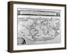 Geographic Chart of the World after the Deluge, 1675-Athanasius Kircher-Framed Giclee Print