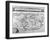 Geographic Chart of the World after the Deluge, 1675-Athanasius Kircher-Framed Giclee Print