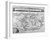 Geographic Chart of the World after the Deluge, 1675-Athanasius Kircher-Framed Giclee Print