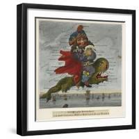 Geography Bewitched!, A Droll Caricature Map of England and Wales, Dighton Del., ca. 1795-null-Framed Giclee Print