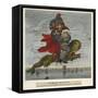 Geography Bewitched!, A Droll Caricature Map of England and Wales, Dighton Del., ca. 1795-null-Framed Stretched Canvas