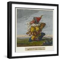 Geography Bewitched!, A Droll Caricature Map of Scotland, ca. 1795-Robert Dighton-Framed Giclee Print