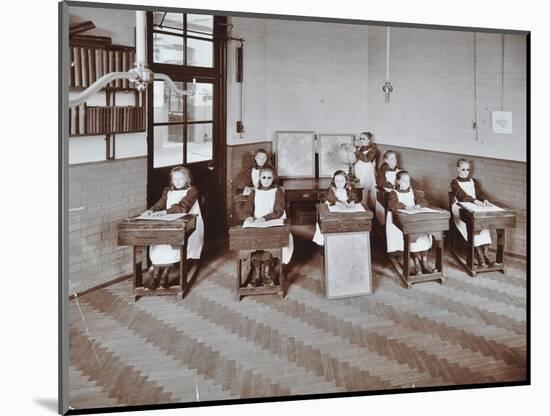 Geography Lesson at Elm Lodge Residential School for Elder Blind Girls, London, 1908-null-Mounted Photographic Print