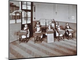 Geography Lesson at Elm Lodge Residential School for Elder Blind Girls, London, 1908-null-Mounted Photographic Print