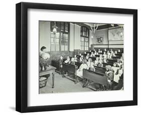 Geography Lesson, Denmark Hill School, Dulwich, London, 1905-null-Framed Photographic Print