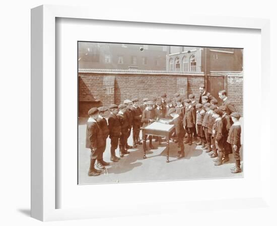 Geography Lesson, Hague Street School, Bethnal Green, London, 1908-null-Framed Photographic Print