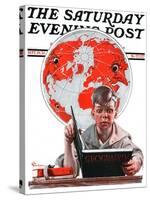 "Geography," Saturday Evening Post Cover, September 29, 1923-Elbert Mcgran Jackson-Stretched Canvas