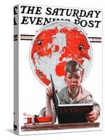 "Geography," Saturday Evening Post Cover, September 29, 1923-Elbert Mcgran Jackson-Stretched Canvas