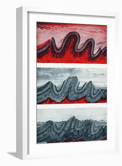 Geologic Crumpling-Science Source-Framed Giclee Print