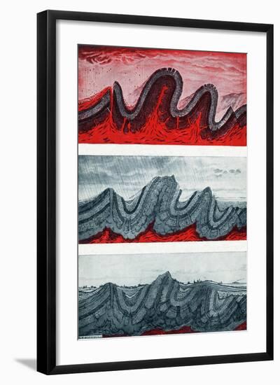 Geologic Crumpling-Science Source-Framed Giclee Print