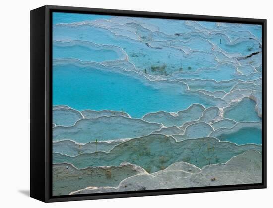 Geological Formations of the Hot Springs, Pammukkale, Turkey-Darrell Gulin-Framed Stretched Canvas