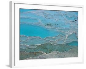 Geological Formations of the Hot Springs, Pammukkale, Turkey-Darrell Gulin-Framed Photographic Print