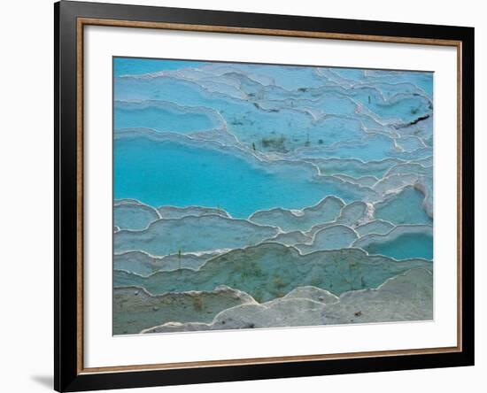 Geological Formations of the Hot Springs, Pammukkale, Turkey-Darrell Gulin-Framed Photographic Print