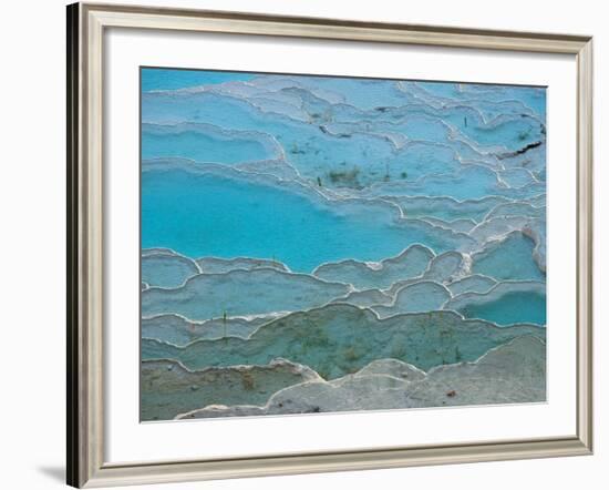 Geological Formations of the Hot Springs, Pammukkale, Turkey-Darrell Gulin-Framed Photographic Print