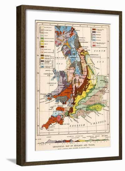 Geological Map of England and Wales-null-Framed Giclee Print