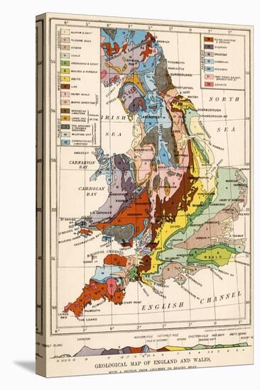 Geological Map of England and Wales-null-Stretched Canvas