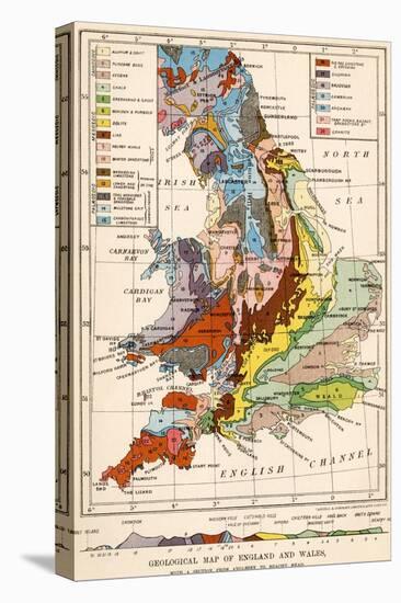 Geological Map of England and Wales-null-Stretched Canvas