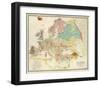 Geological Map of Europe, c.1856-Sir Roderick Impey Murchison-Framed Art Print