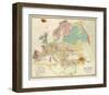 Geological Map of Europe, c.1856-Sir Roderick Impey Murchison-Framed Art Print