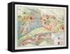 Geological Map of Germany 1899-null-Framed Stretched Canvas