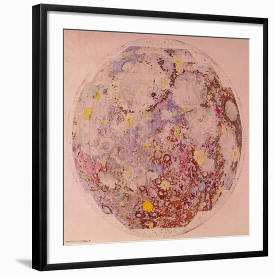 Geological Map of the Moon, 1967-null-Framed Giclee Print