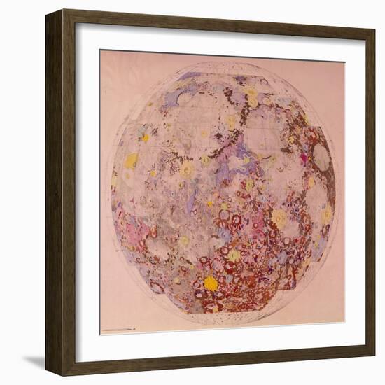 Geological Map of the Moon, 1967-null-Framed Giclee Print