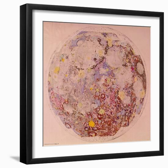 Geological Map of the Moon, 1967-null-Framed Giclee Print