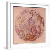 Geological Map of the Moon, 1967-null-Framed Giclee Print