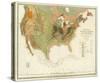 Geological Map of the United States, c.1856-Henry Darwin Rogers-Stretched Canvas