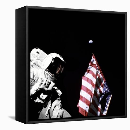 Geologist-Astronaut Harrison Schmitt, Apollo 17 Lunar Module Pilot-null-Framed Stretched Canvas