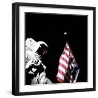 Geologist-Astronaut Harrison Schmitt, Apollo 17 Lunar Module Pilot-null-Framed Photo