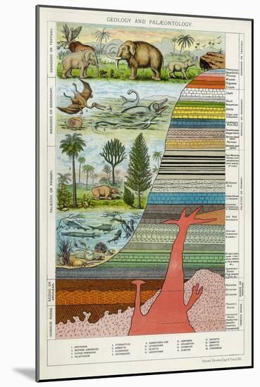 Geology and Palaeontology, C1880-null-Mounted Giclee Print