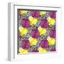 Geometric Abstract Floral Seamless Pattern. Colorful Shapes Composition-meganeura-Framed Art Print