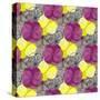 Geometric Abstract Floral Seamless Pattern. Colorful Shapes Composition-meganeura-Stretched Canvas