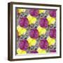 Geometric Abstract Floral Seamless Pattern. Colorful Shapes Composition-meganeura-Framed Art Print