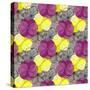 Geometric Abstract Floral Seamless Pattern. Colorful Shapes Composition-meganeura-Stretched Canvas