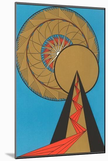 Geometric Art Deco-null-Mounted Art Print